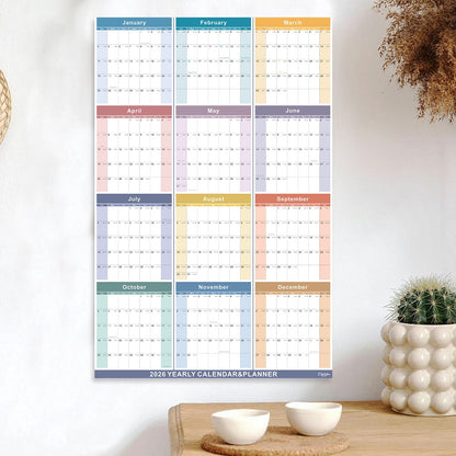Lbylyhxc 2026 Yearly Wall Calendar Planner X-Large 34.7x22.8 Colorful