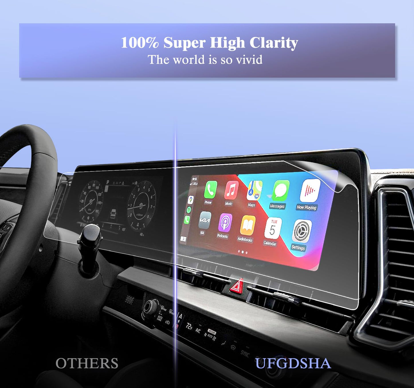 UFGDSHA Envista 2024-2025 Encore GX Avenir Matte Dashboard Screen Protector 2PCS