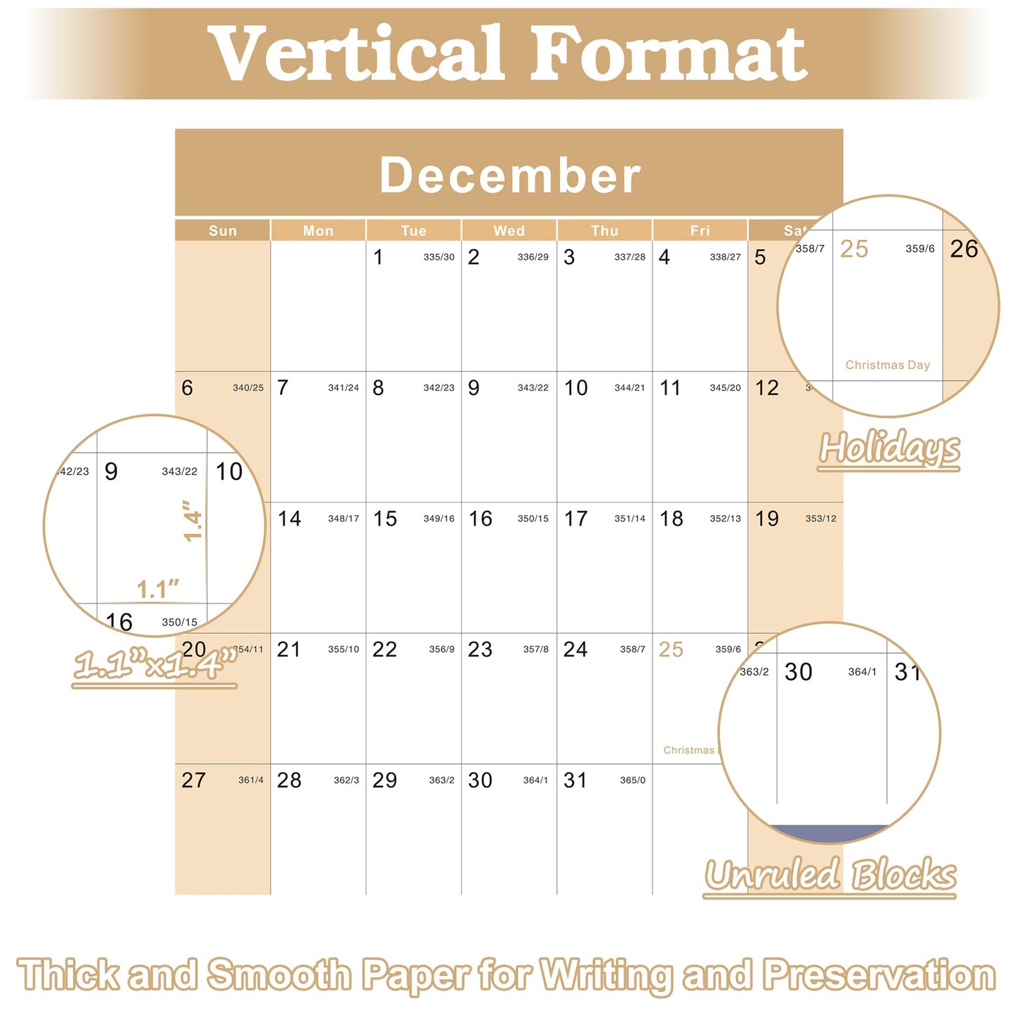 Lbylyhxc 2026 Yearly Wall Calendar Planner X-Large 34.7x22.8 Colorful