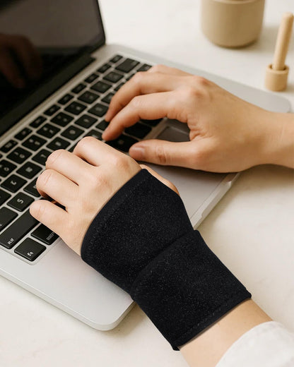 Lalapapa 2 Pack Adjustable Wrist Brace for Men & Women Black Size One Size