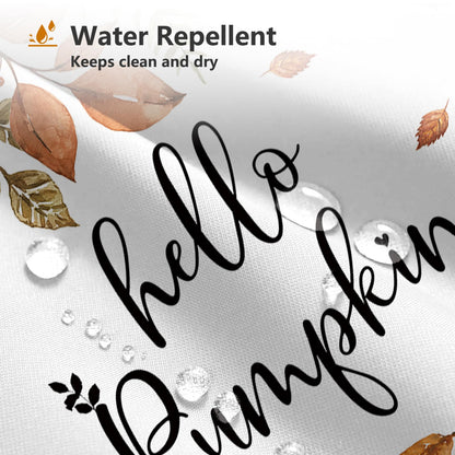 MEHOFOND Fall Pumpkin Watercolor Shower Curtain 72x72 Inch Waterproof Hooks