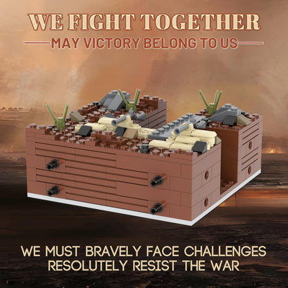 MOOXI WW2 Battlefield Military Block Set Right Corner 200PCS ABS