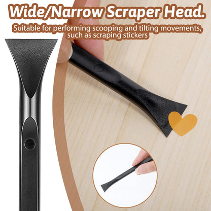 Prasacco 12 Pcs Plastic Scraper Tool Multi-Purpose Pen-Shaped Black