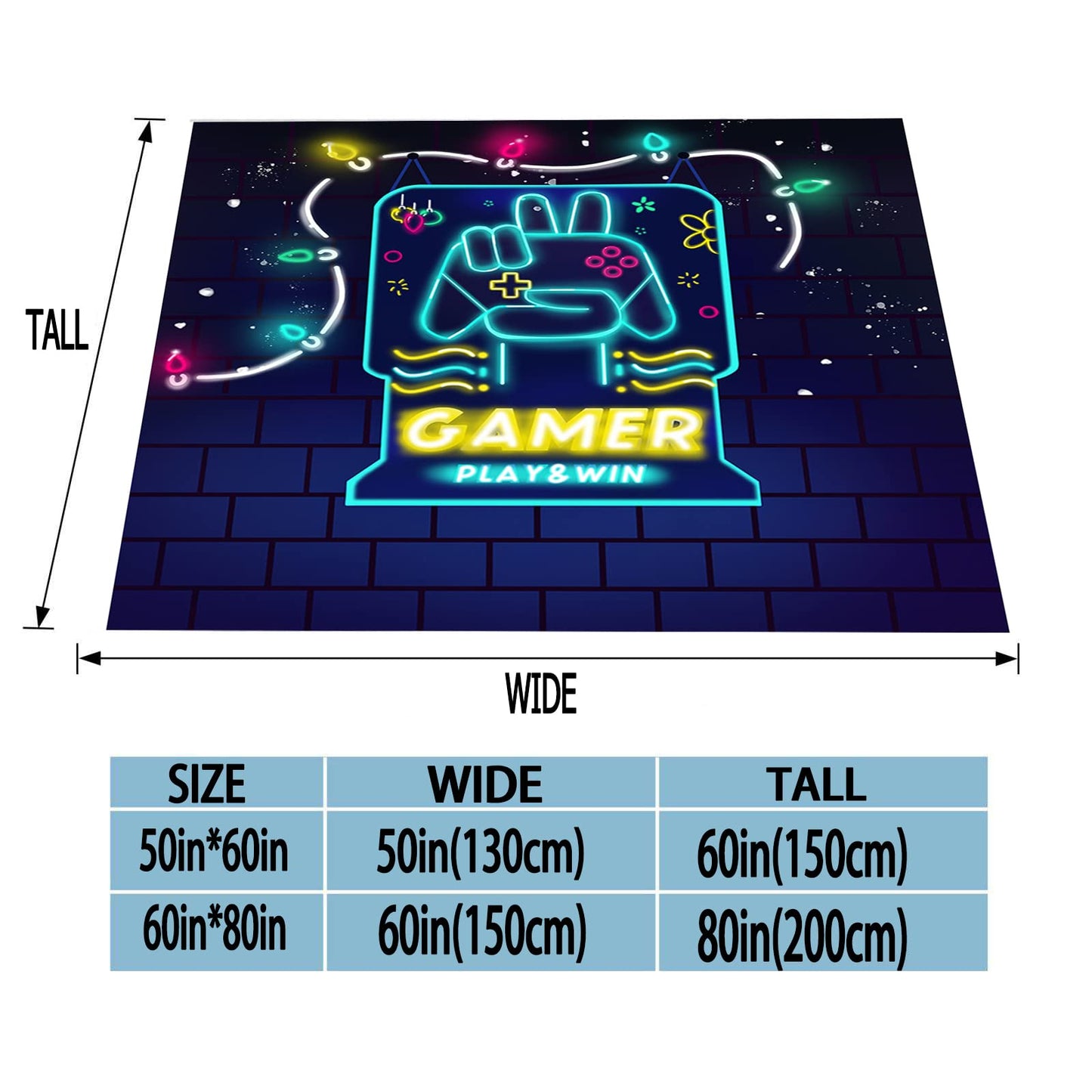 Textattr20 Flannel Gaming Throw Blanket Soft Fleece 50x60 Inches Mt-01