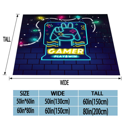 Textattr20 Flannel Gaming Throw Blanket Soft Fleece 50x60 Inches Mt-01