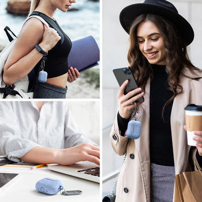 Adorve AirPods Pro Case Cover with Cleaner Kit Soft Silicone Sky Blue