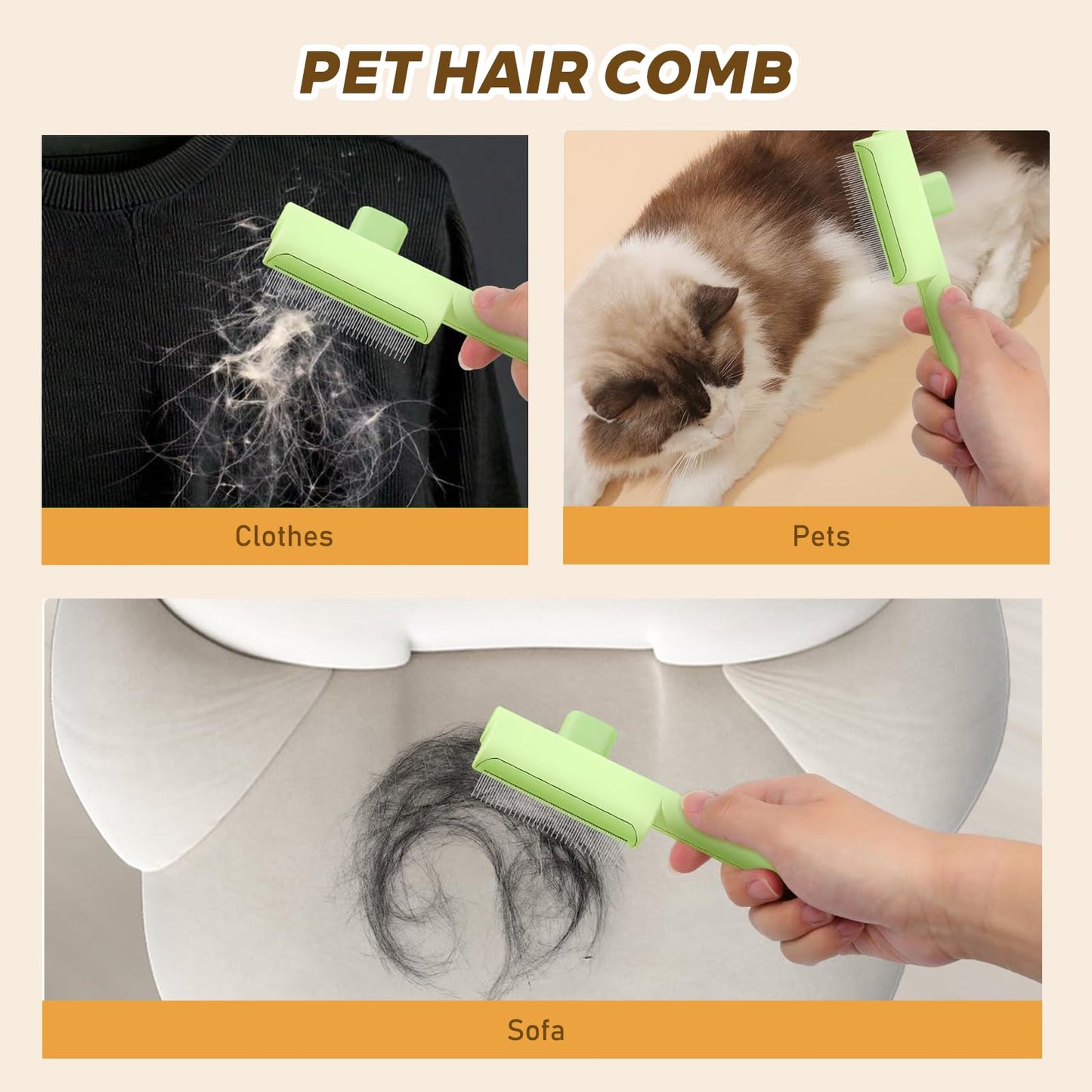 Kinhzrude Pet Hair Remover Gloves, Electrostatic, Reusable, 2 Pack