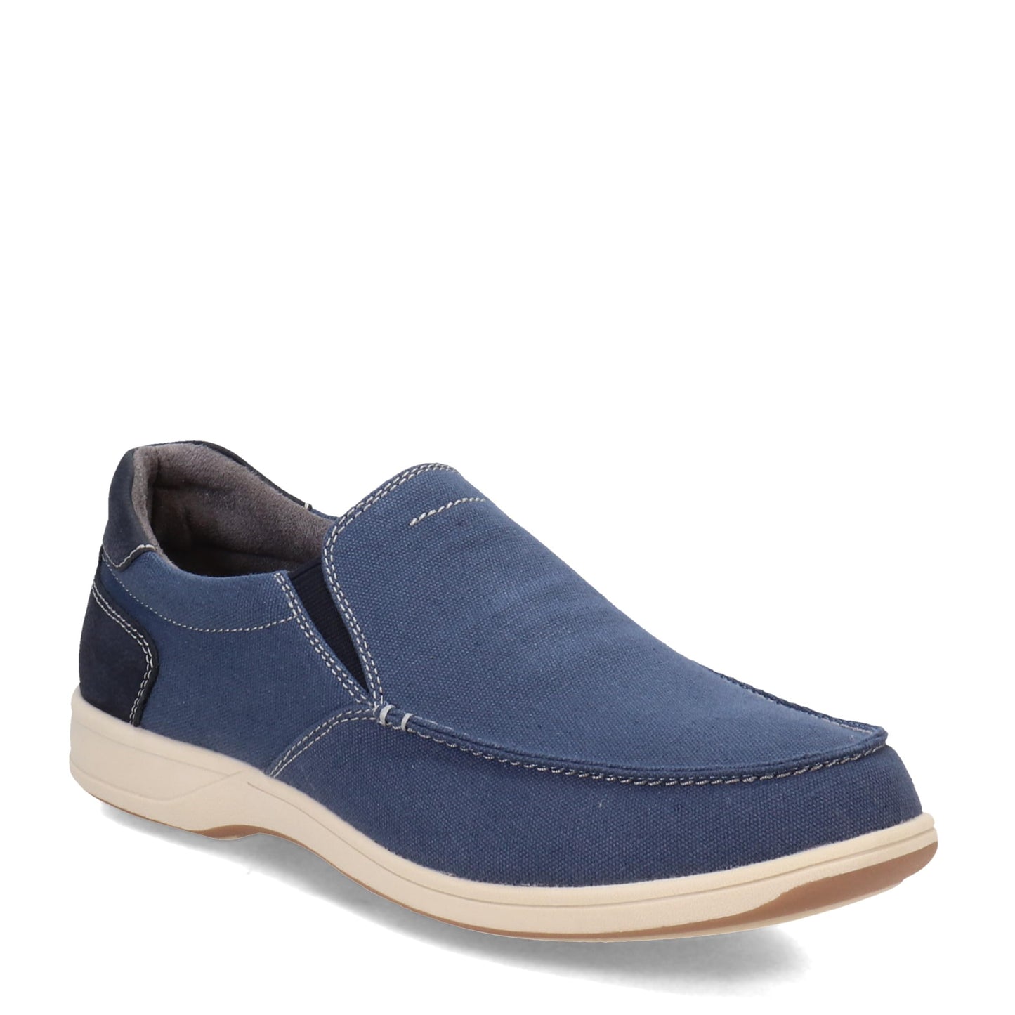 Florsheim Lakeside Canvas Moc Toe Slip-On Navy Nubuck 7W 3E Size 7W