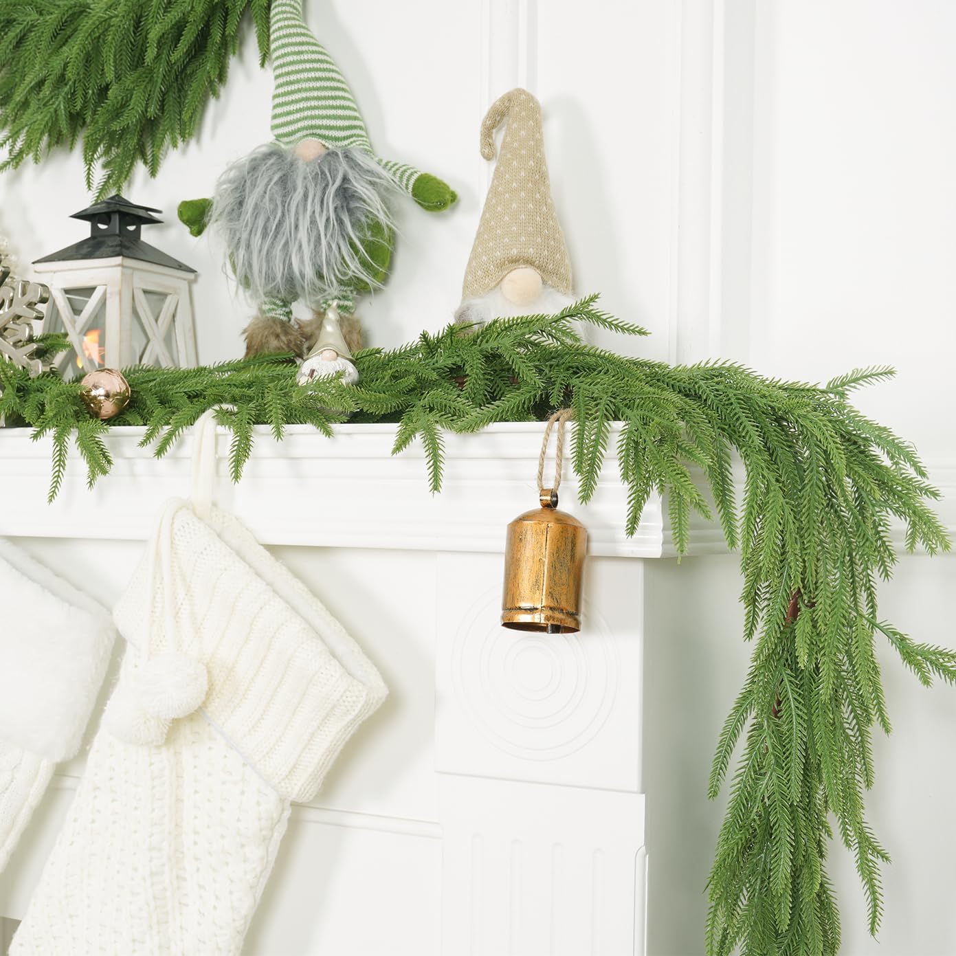 XmasExp Norfolk Pine Garland 6FT Realistic Artificial Christmas Green