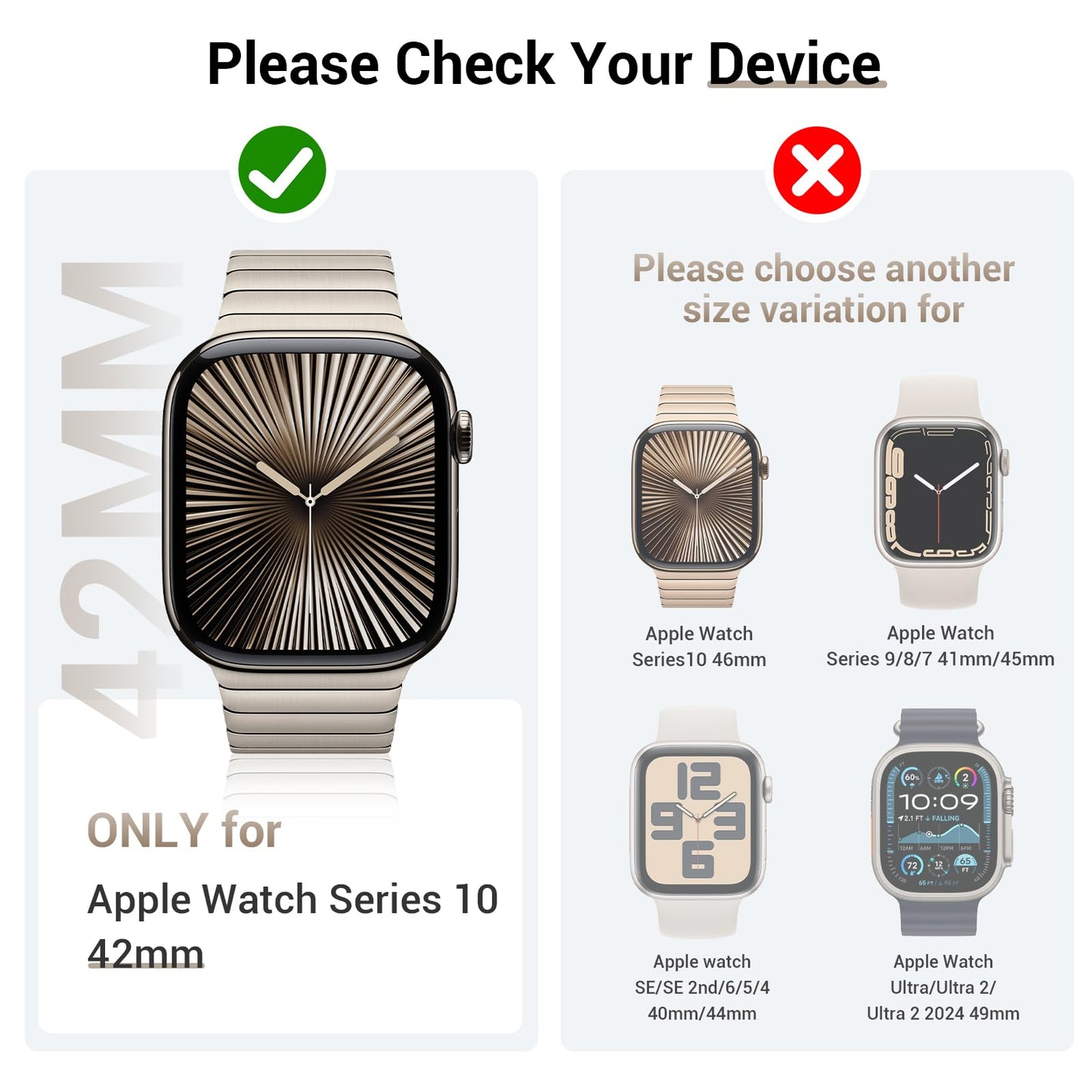 Tensea Apple Watch Series 10 Screen Protector Soft Film 2Pack 46mm 42mm