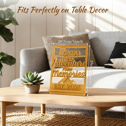 GoHoKi Housewarming Gift Farmhouse Wooden Sign Entry Table Decor New Home
