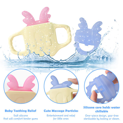 Anboor Baby Silicone Cold Teether 0-12 Months Water Filled Ice Relief
