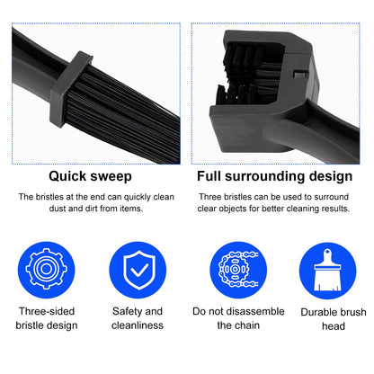 Kewucn 2 PCS Bike Motorcycle Chain Washer Gear Scrubber Durable ABS Black