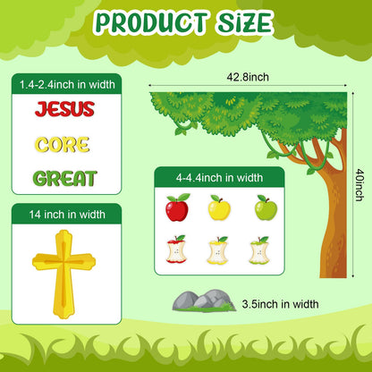 Zonon Religious Classroom Bulletin Board Set Christian Fall Apple Cutouts