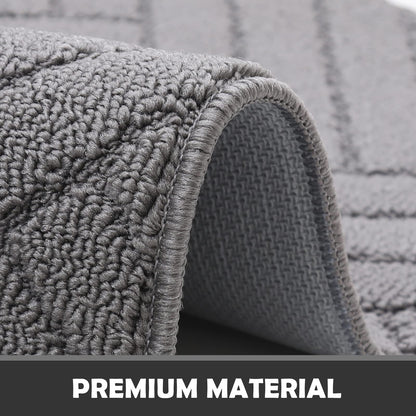 JEEDOVIA Indoor Door Mat Non-Slip Rubber Backing Grey 20x31.5