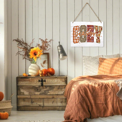BELLOWDEER Hey There Pumpkin Rustic Wood Hanging Sign Fall Decor 8x10 Inches