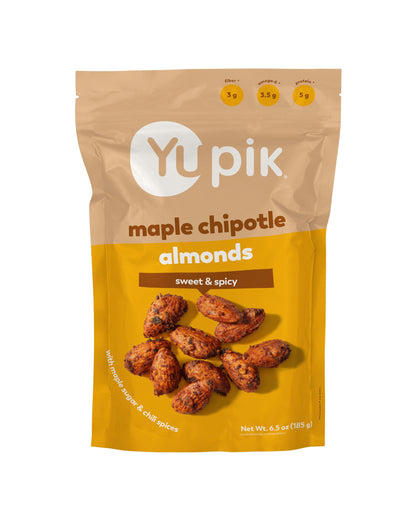 BestBy01/26 Yupik Maple Chipotle Almonds 6.5oz Sweet Spicy Crunchy Snack