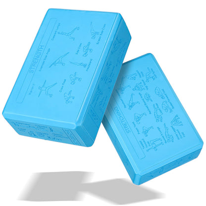 Halloscume Cork Yoga Blocks 2 Pack High Density Non Slip Teal Color
