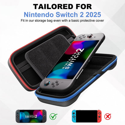 KCKTR Nintendo Switch 2 Carrying Case Hard Shell Durable Red Lightweight