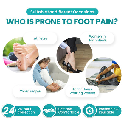 Promifun Bunion Corrector Adjustable Toe Splint Pain Relief Beige 1Pair One Size