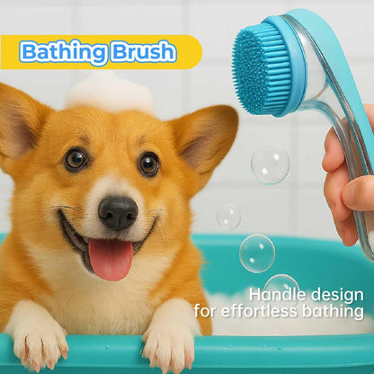 Yutaohui 4-in-1 Pet Bath Brush Kit with Comb Clipper for Dogs Cats