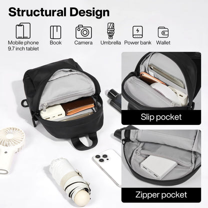 mixi EliteSeries Sling Bag Small Waterproof Crossbody Black 11-Inch