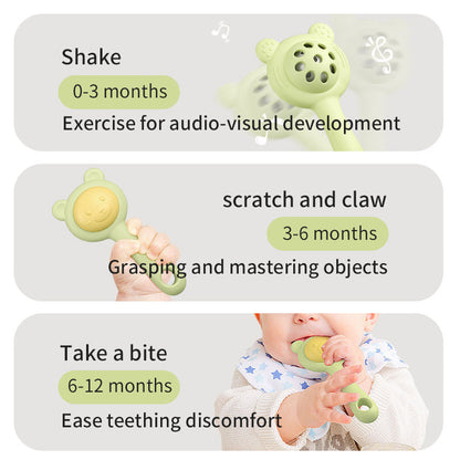 Baby Ringing Bell Toy Can Bite Water Boiled Small Sand Hammer Hand Ringing Bell Sand Hammer