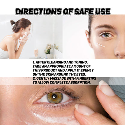 Instant Firming Eye Cream, Elastic Tightens Eye Skin Moisturizing Treatment To Reduce Fine Lines And Dark Circles Under The Eyes