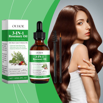 Rosemary Black Castor Batana Oil Nourishing Moisturizing Repair Hydrating Hair And Nail Care Essence