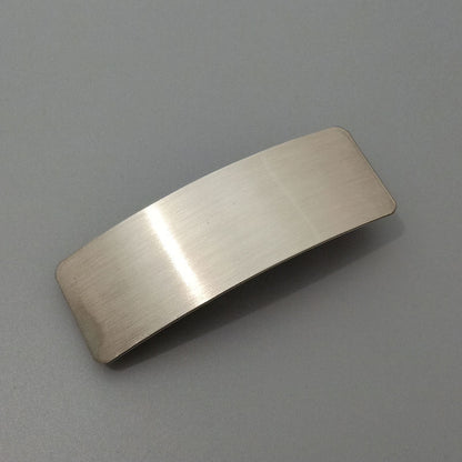 Brushed Metal Barrettes Normcore Ponytail Clip