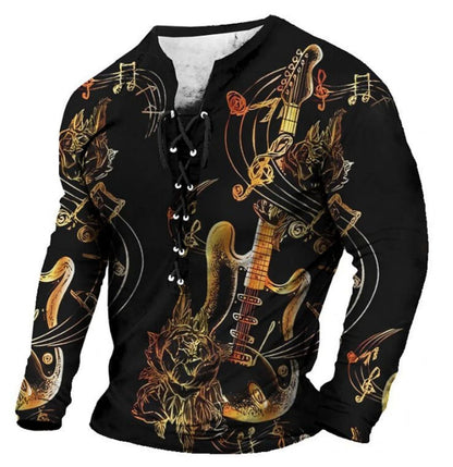 3D European American Sports Long Sleeve Shirt