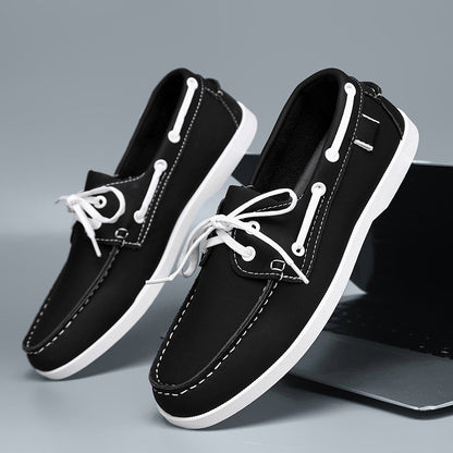 Casual Summer Men's Belted British Style Versatile Loafer Breathable Leisure Work Commuting Lazy Shoes