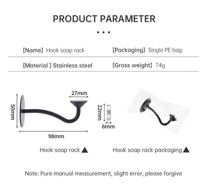 Stainless Steel Magnetic Soap Holder No Trace Paste Soap Holder in Toilet Soap Box Drain Rack Bathroom Shelf