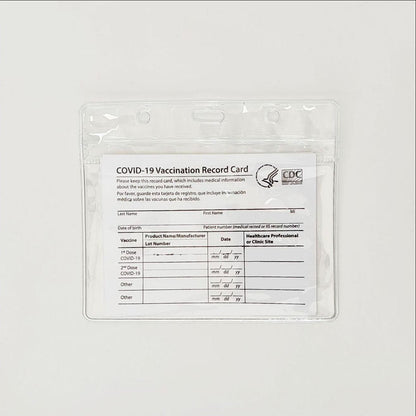 Vertical Transparent PVC Plastic Card Holder