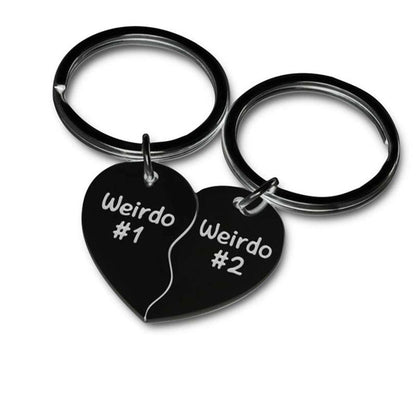 Love Stainless Steel Lettering Keychain Pendant Friend Couple