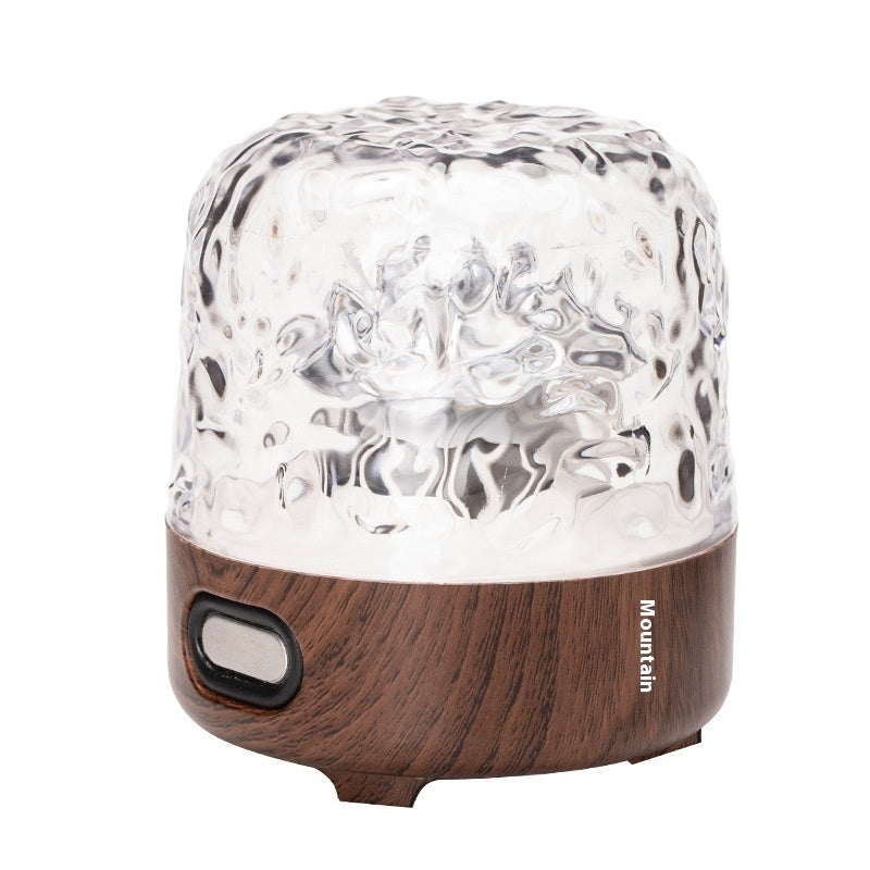 Dynamic Water Ripple Bluetooth Audio Simple Walnut Bedside Atmosphere Table Lamp
