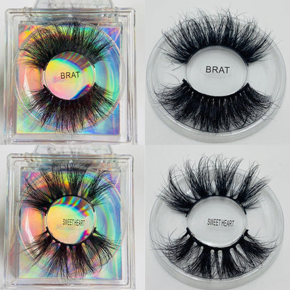Fluffy Eyelashes 8D 25mm Mink Eyelashes 27mm Long Thick Net Red False Eyelashes