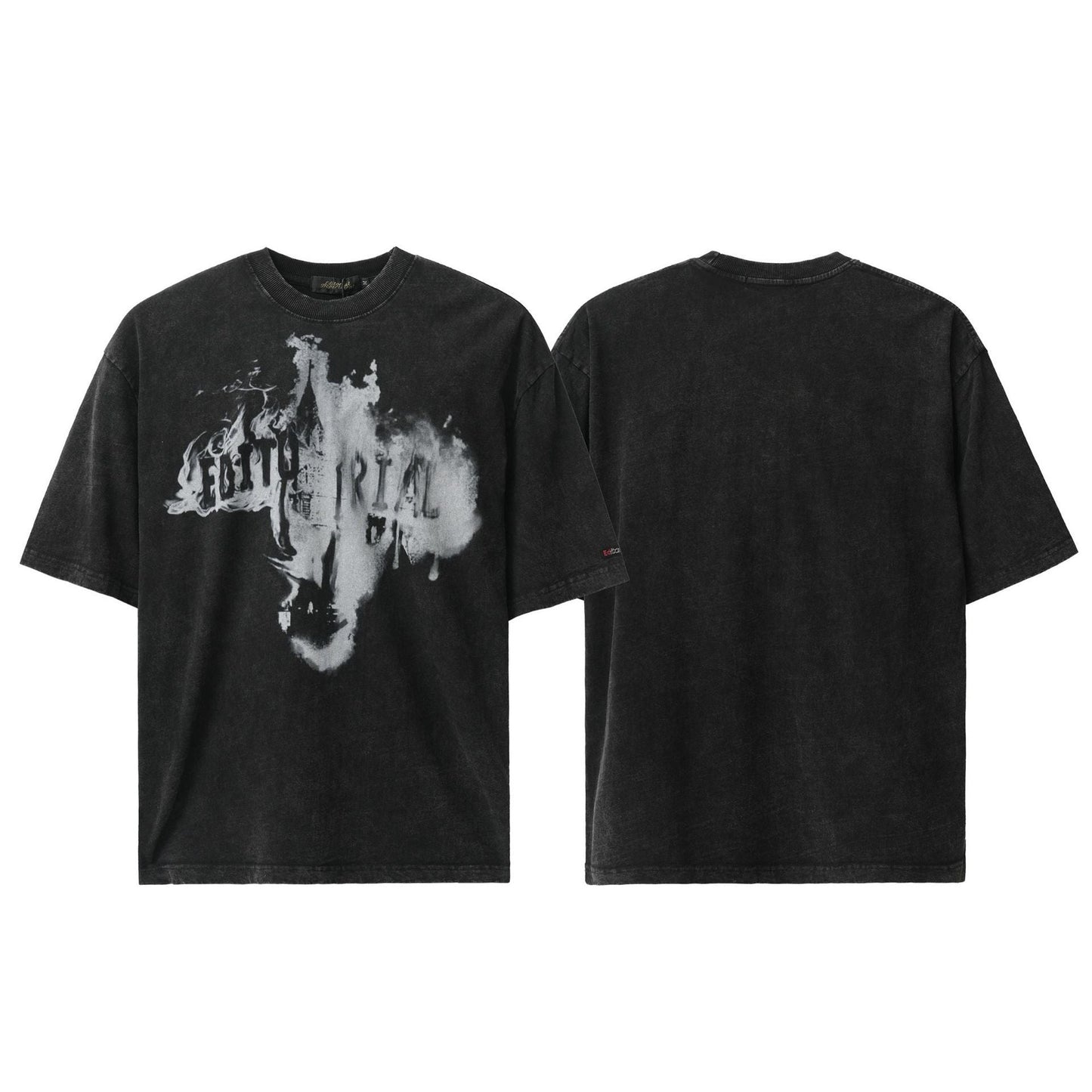 American Fashion Brand Washed Short Sleeve Shirt