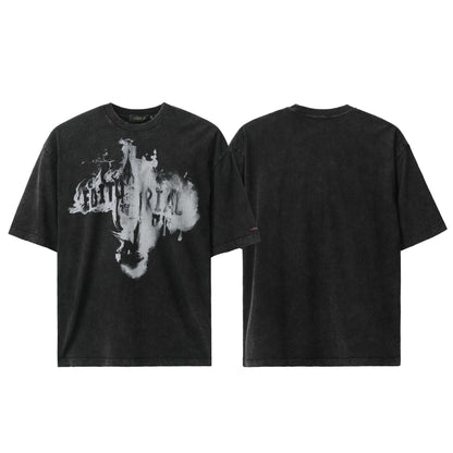 American Fashion Brand Washed Short Sleeve Shirt