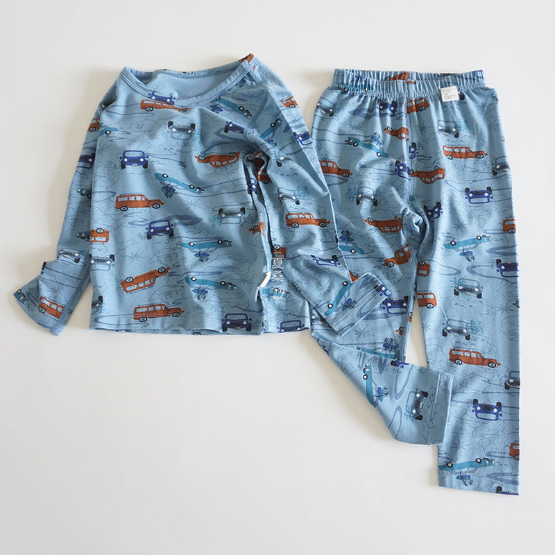 Long-sleeved Pajamas For Boys In Air-conditioned Room