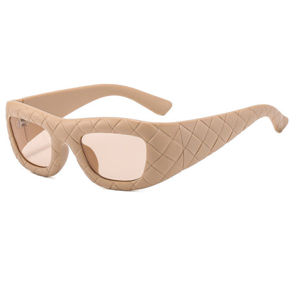 Weaving design frame, personalized fashion sunglasses, men's and women's high-end sense, European and American ins trend sun protection sunglasses