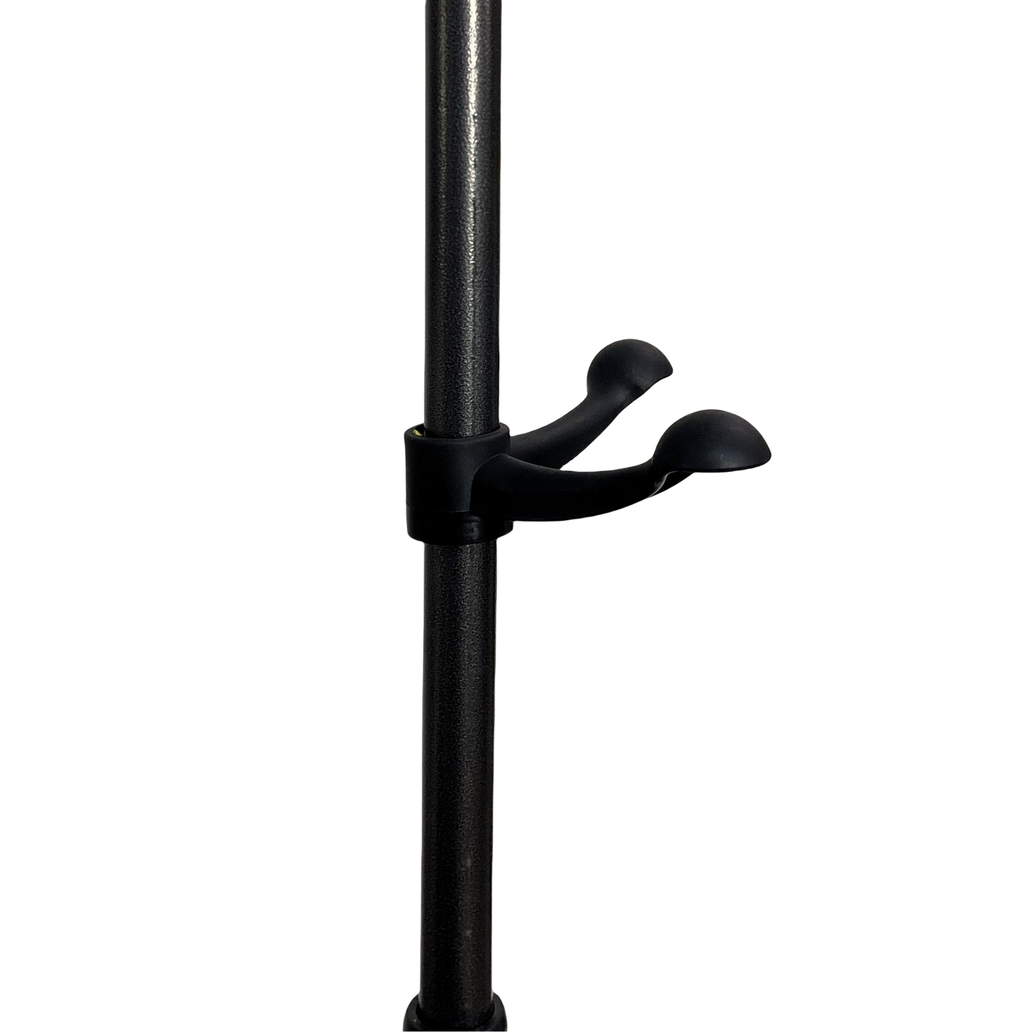 Short clothes hanger with chassis and wheels, heavy-duty rolling clothes hanger, black