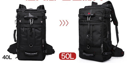 Men's Large Capacity Oxford Hiking Backpack – Multifunctional Outdoor Bag