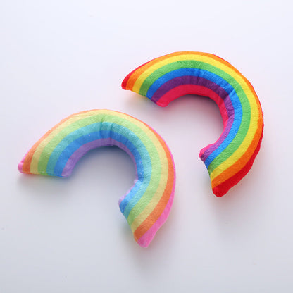 Pet Supplies Cat Toy Rainbow Bridge Pillow with Catnip and Cat Mint