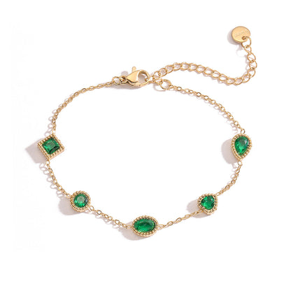 Zircon titanium steel bracelet for women niche exquisite versatile and colorfast jewelry