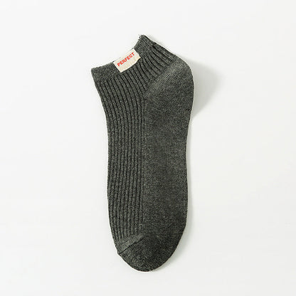 Solid Color Mens Cotton Socks