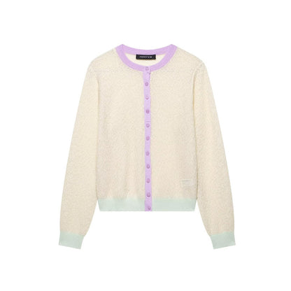 Spring New Style Round Neck Solid Color Loose Pullover Unique Charm Knitwear