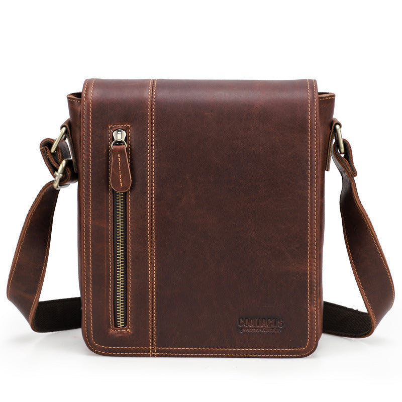 Retro Crazy Horse Men's Crossbody Bag