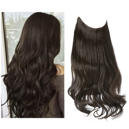 One-piece women's hair extension piece with abundant hair volume U-shaped fishing line invisible and natural long curly hair
