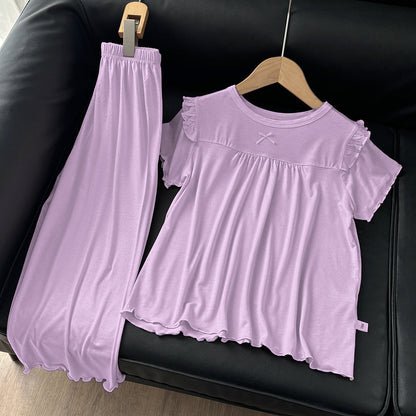 Girls' Short Sleeve Pajamas Homewear Suit